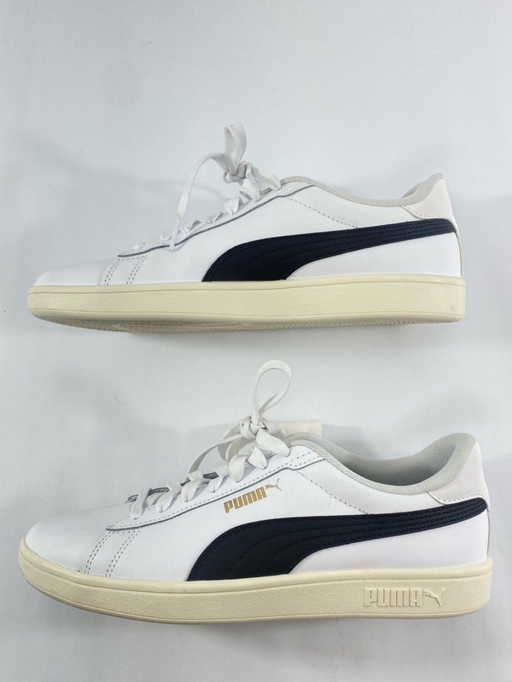 Puma Smash 3.0L Sneaker 390987-03 Men’s Size:9 White Black    Ivory NEW